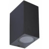 Kinkiet Ogrodowy Elewacyjny Lampa Zewnętrzna 2xGU10 Czarna Kwadrat