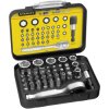 Stanley 1-13-906 Bit & Socket Set Of 39 + Ratchet Metric 1/4 Drive