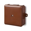 Puszka natynkowa MZ 86x86x39 5x2,5mm2 6-wylotowa pusta brązowa 0226-60 ELEKTRO-PLAST NASIELSK
