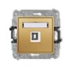 Mini Gniazdo Pojedyncze Usb-Ab 2.0 Złoty 29Mgusb-3