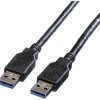 Roline Kabel USB USB 3.2 Gen1 Złącze męskie USB-A, Złącze męskie USB-A 3.00 m czarny ekranowanie 11.02.8971