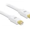 Delock Mini DisplayPort kabel Złącze Mini DisplayPort 2 m biały 82795 4K UHD, styki pozłacane Kabel DisplayPort