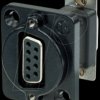 NADB9FF-B 9 pole D-SUB feedthrough, black