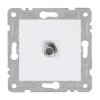 Gniazdo antenowe SAT, kolor biały, montaż podtynkowy, QUAD Electromalt QAD1015W