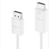 IS2000-015 DisplayPort 1.2 cable, DP-HDMI, 4K 60 Hz, white, 1.5 m
