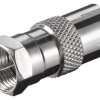 Adapter F: wtyczka F gniazdo koncentryczne cynkowa wtyczka adaptera