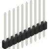 Pin header, 10 pole, pitch 1.27 mm, straight, black, 10060139
