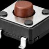 DTSM-61K-V-T/R Short stroke button, SMD, 1 NO, 6 x 6 x 4.3 mm