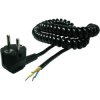 Power cord, Europe, plug type E + F, angled on open end, H03VVH2-F2x0.75 mm², black, 500 mm, 0L1205743