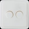 ED-10008 Duo dimming knob, PEHA, white, incl. central plate and frame
