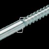 190236 Hexagon wood screw galvanised steel 10x80 mm SW17, pack of 10