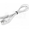 OUTLET Kabel zasilający OMYp do sprzętu Audio i RTV z wtyczką IEC320 C7 (ósemka) 2,5A biały 4m NEKU