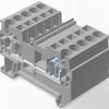 Terminal block, quick connection, 0.08-4.0 mm², 1 pole, 30 A, 8 kV, gray, 2271559-1