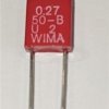 270nF 50V 10% R=5mm kondensator poliestrowy MKS2 WIMA
