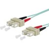 Metz Connect 151J1EOEO10E Fibreglass FO Cable 1m Turquoise 2x SC plug OM3
