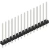 Pin header, 15 pole, pitch 2.54 mm, straight, black, SLLP119015Z