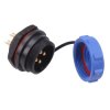 4 Pin Waterproof W21 Male Socket Panel Mount Connector IP68