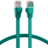 Patch cable with flat cable, RJ45 plug, straight to RJ45 plug, straight, Cat 6A, U/FTP, PVC, 0.5 m, green, K5545GN.0,5