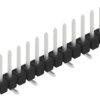 Pin header, 12 pole, pitch 2.54 mm, angled, black, 10047400