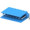 Pin header, 8 pole, pitch 2.54 mm, angled, blue, 281698-8