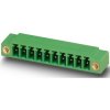 Pin header, 3 pole, pitch 3.5 mm, angled, green, 1843800