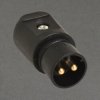 Wtyczka przenośna 16A 2P 12V /do PFS SELV/ czarny 12810-3002