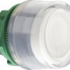 Pushbutton, with protective cap, unlit, groping, waistband round, white, front ring light gray, mounting Ø 22 mm, ZB5APA1C0