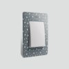 Simon Detail 82 Ramka pojedyncza Detail ORIGINAL-imagine SZARY ZIMNY gwiazdki / podstawa Biała 8200610-223