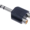 Przejście Jack wtyk 6,3mm - 2x gniazdo RCA
