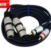PRZEWOD 2*XLR ZENSKI / 2XRCA WTYK 3M