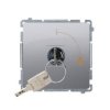 SIMON BASIC Wyłącznik pojedynczy z kluczem 2 pozycyjny „0-I” styk N/O możliwość wyjęcia klucza w każdej pozycji srebrny mat BMW1