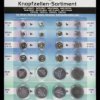 Button cell set, alkaline and lithium, 24 pieces, 2x (AG1, AG3, AG4, AG5, AG8, AG10, AG12, AG13, CR1620, CR2016, CR2025, CR2032)