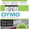 Taśma do nadruku D1 DYMO S0720830, 19 mm x 7 m, Kolor taśmy: biały / Kolor nadruku: czarny DYMO S0720830, 19 mm x 7 m, K