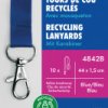 4842B Lanyard, 440 x 15 mm, blue, 10 pieces