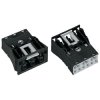 WAGO 770-703 3 Pole 10mm Socket with Strain Relief Snap In Black