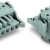 Socket header, 3 pole, pitch 5 mm, angled, gray, 231-2103/037-000