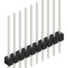 Pin header, 10 pole, pitch 2.54 mm, straight, black, 10046817