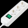 1152920 Three-way socket outlet with switch, white, 5 m