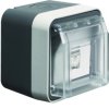 W.1 Gniazdo UAE 8 RJ45 kat 6 z pokrywą kompletne IP55 szary WNC226 HAGER