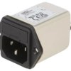 Złącze zasilające AC męskie 4A 250VAC C14 (E) 1mH FN9260B-4-06