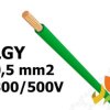 Przewód LGY 0,5 mm2 zielony (300/500V) jednożyłowy linka H05V-K (krążki 100m) IG2050.07 BITNER