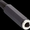 10427 Jack coupler, 6.35 mm, stereo, with anti-kink protection