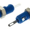 Gniazdo bananowe Żeński Połączenie lutowane typ Gniazdo bananowe Niebieski 6A Hirschmann Test & Measurement rozmiar 2mm