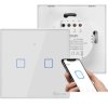 Dwukanałowy Włącznik Światła Dotykowy WiFi + RF433 Sonoff T2EUTX
