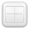 Przełącznik podwójny podtynkowy 2-bieg. biały