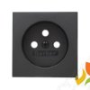 BERKER Q.1/Q.3/Q.7 Płytka czołowa do gniazda z uziemieniem antracyt aksamit lakierowany 3965766076 HAGER