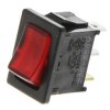 Przełącznik kołyskowy Wł.-wył. podświetlany 10 A SPST Czerwony RS PRO