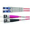 Telegärtner 100012189 Fibreglass FO Cable Violet 2m ST to LC Multimode OM4