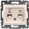 DOMO Gniazdo teleinformatyczne RJ45 Cat 6+RJ11 kremowe 011440003 24817