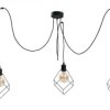 Lampa wisząca loftowa 3 xE27 RUBEN BLACK
